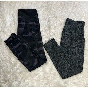 Athleta Lot of 2 Women’s 7/8 Tights Salutation Pocket & Ultimate Camo Size Small